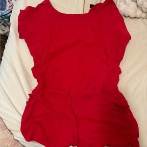 Bobi Bold Red Casual Wromper